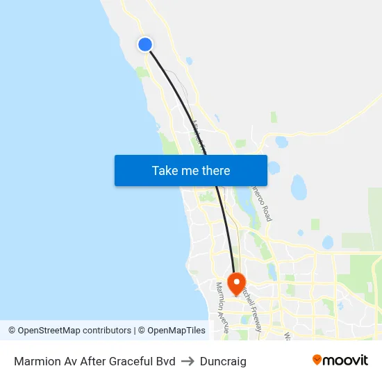 Marmion Av After Graceful Bvd to Duncraig map