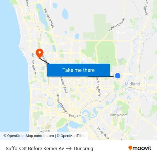 Suffolk St Before Kerner Av to Duncraig map