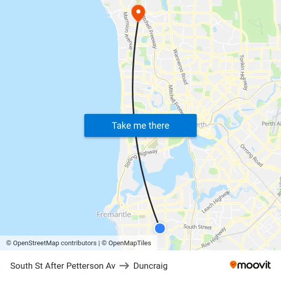 South St After Petterson Av to Duncraig map