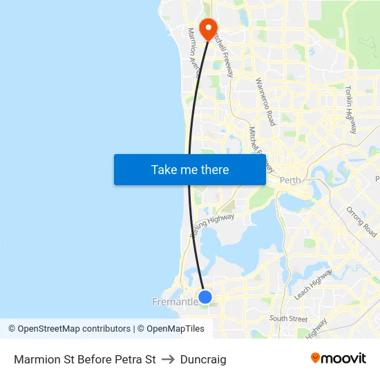 Marmion St Before Petra St to Duncraig map