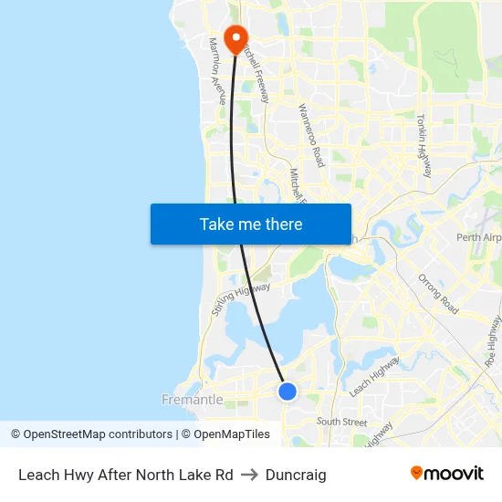 Leach Hwy After North Lake Rd to Duncraig map