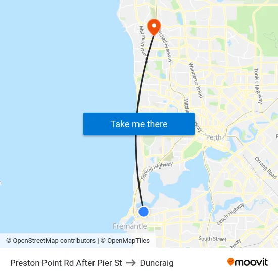 Preston Point Rd After Pier St to Duncraig map