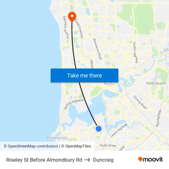 Riseley St Before Almondbury Rd to Duncraig map
