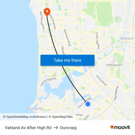 Vahland Av After High Rd to Duncraig map