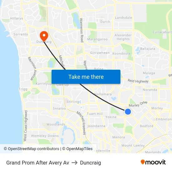 Grand Prom After Avery Av to Duncraig map