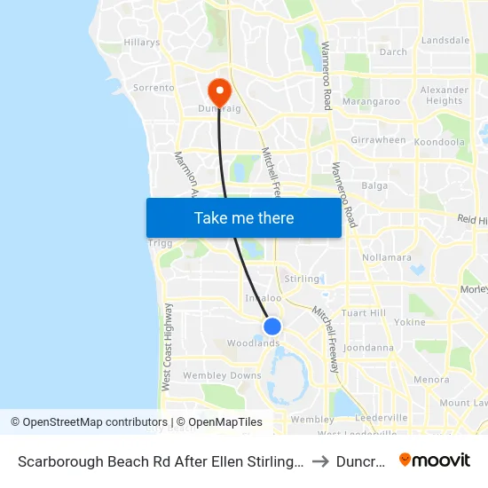 Scarborough Beach Rd After Ellen Stirling Bvd to Duncraig map