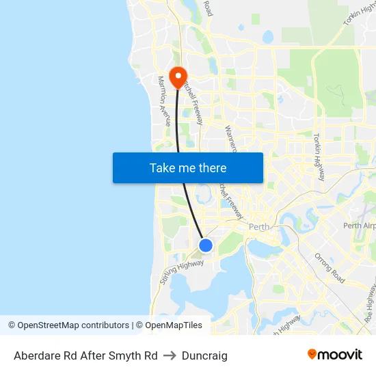 Aberdare Rd After Smyth Rd to Duncraig map