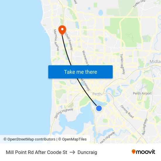 Mill Point Rd After Coode St to Duncraig map