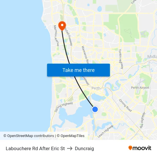 Labouchere Rd After Eric St to Duncraig map