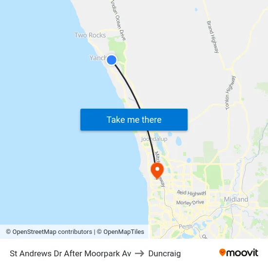 St Andrews Dr After Moorpark Av to Duncraig map