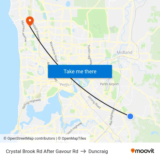 Crystal Brook Rd After Gavour Rd to Duncraig map