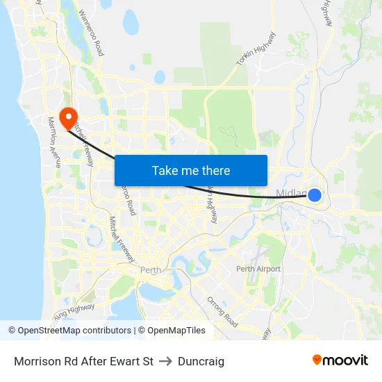 Morrison Rd After Ewart St to Duncraig map