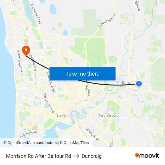 Morrison Rd After Balfour Rd to Duncraig map