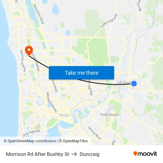 Morrison Rd After Bushby St to Duncraig map