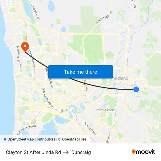 Clayton St After Jinda Rd to Duncraig map
