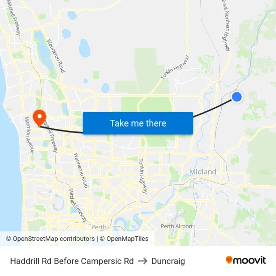Haddrill Rd Before Campersic Rd to Duncraig map