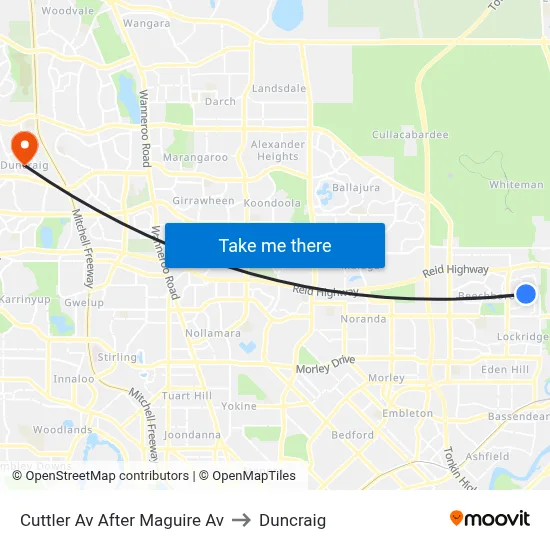Cuttler Av After Maguire Av to Duncraig map