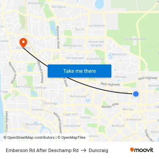 Emberson Rd After Deschamp Rd to Duncraig map