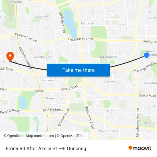 Errina Rd After Azelia St to Duncraig map
