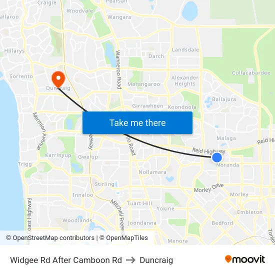 Widgee Rd After Camboon Rd to Duncraig map
