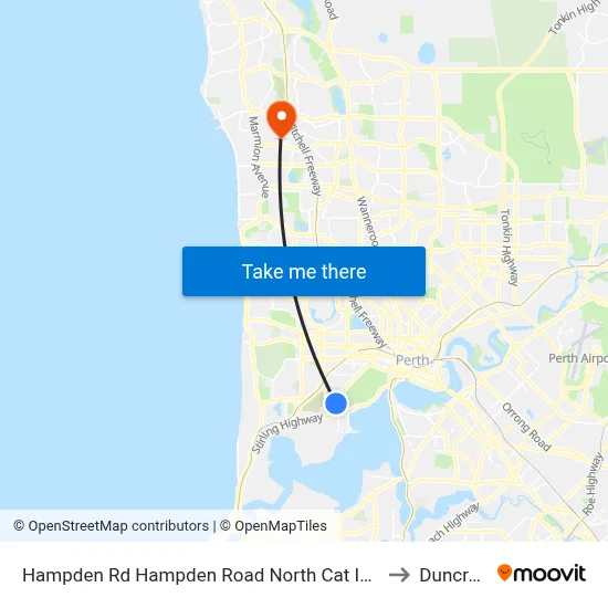 Hampden Rd Hampden Road North Cat Id 130 to Duncraig map