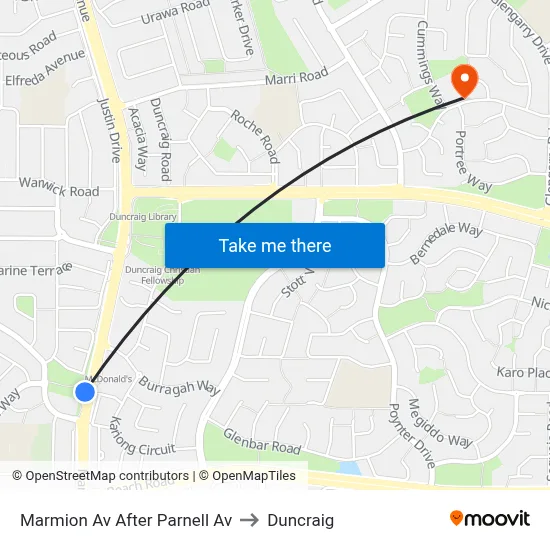 Marmion Av After Parnell Av to Duncraig map