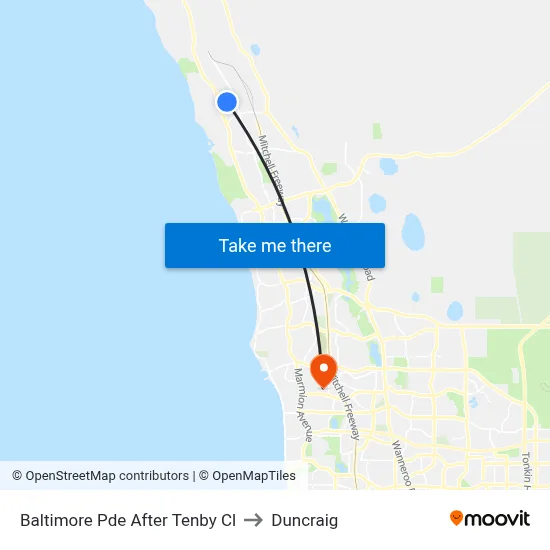 Baltimore Pde After Tenby Cl to Duncraig map