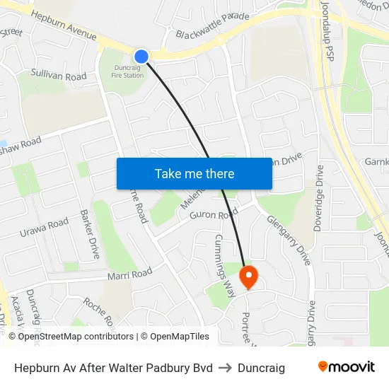 Hepburn Av After Walter Padbury Bvd to Duncraig map