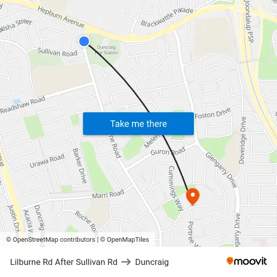 Lilburne Rd After Sullivan Rd to Duncraig map