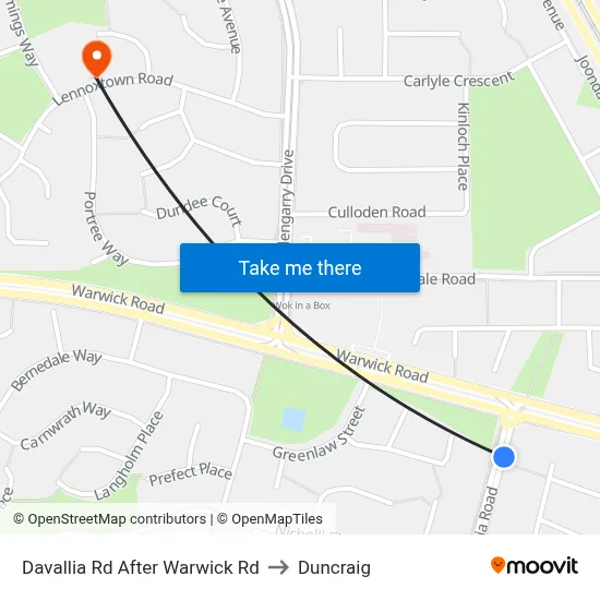 Davallia Rd After Warwick Rd to Duncraig map