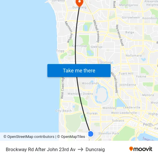 Brockway Rd After John 23rd Av to Duncraig map