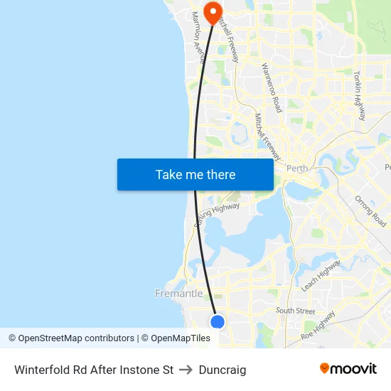 Winterfold Rd After Instone St to Duncraig map
