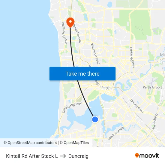 Kintail Rd After Stack L to Duncraig map