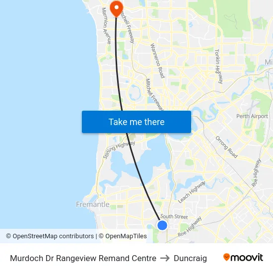 Murdoch Dr Rangeview Remand Centre to Duncraig map