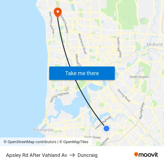 Apsley Rd After Vahland Av to Duncraig map