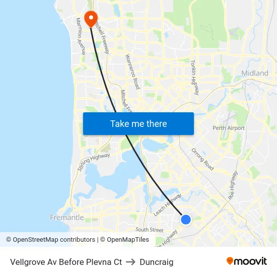 Vellgrove Av Before Plevna Ct to Duncraig map