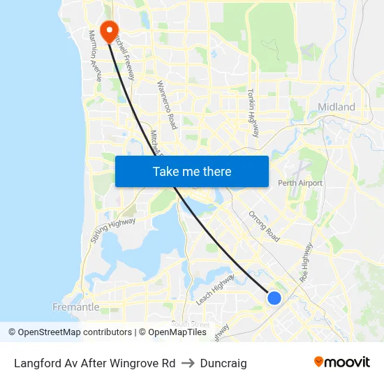 Langford Av After Wingrove Rd to Duncraig map