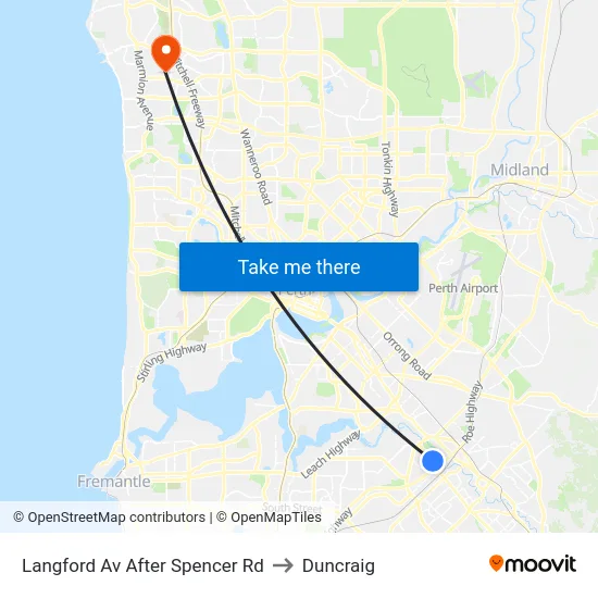 Langford Av After Spencer Rd to Duncraig map