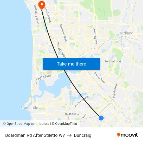 Boardman Rd After Stiletto Wy to Duncraig map