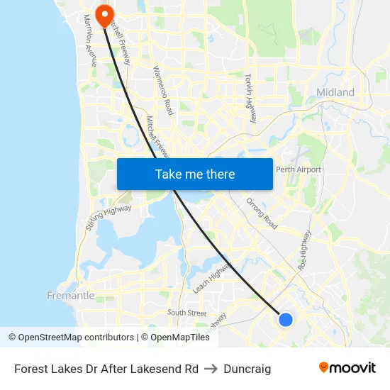 Forest Lakes Dr After Lakesend Rd to Duncraig map