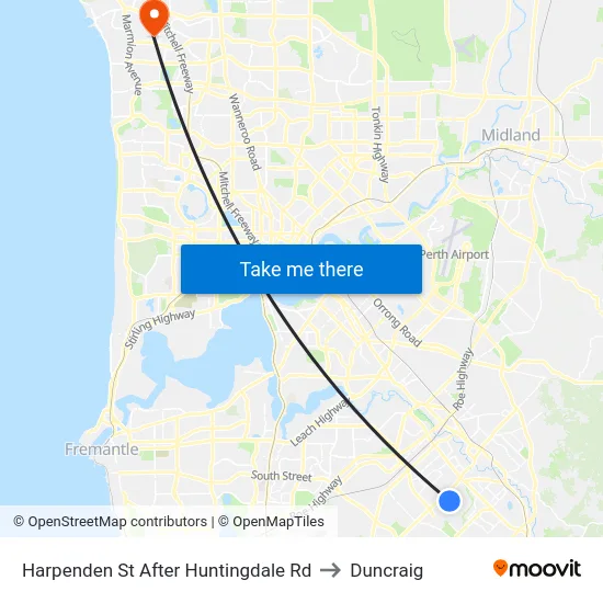 Harpenden St After Huntingdale Rd to Duncraig map