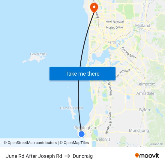 June Rd After Joseph Rd to Duncraig map