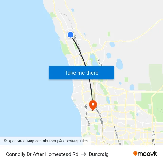 Connolly Dr After Homestead Rd to Duncraig map