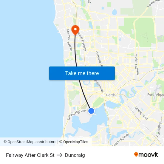 Fairway   After Clark St to Duncraig map