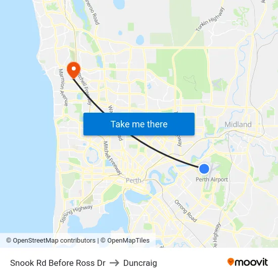 Snook Rd Before Ross Dr to Duncraig map
