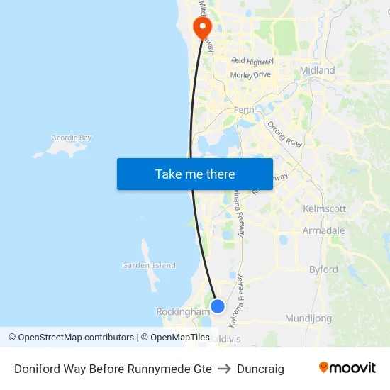 Doniford Way Before Runnymede Gte to Duncraig map