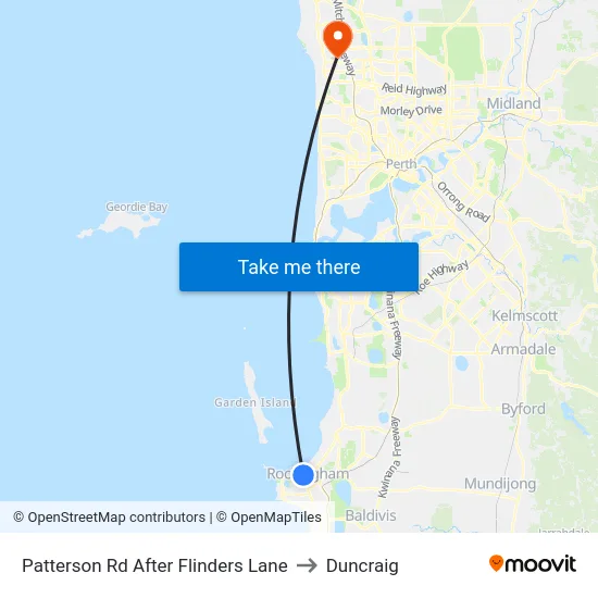 Patterson Rd After Flinders Lane to Duncraig map