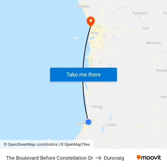 The Boulevard   Before Constellation Dr to Duncraig map