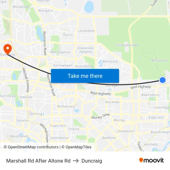Marshall Rd After Altone Rd to Duncraig map
