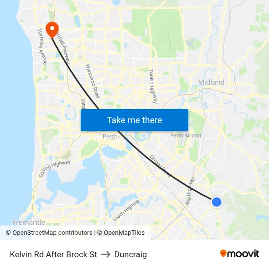 Kelvin Rd After Brock St to Duncraig map